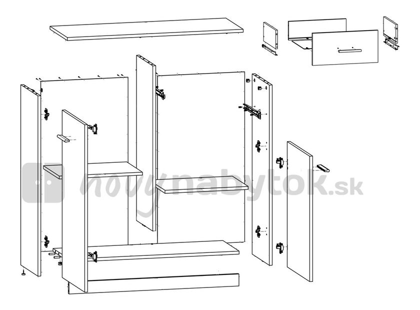 Komoda BRW Komx KOM2D1S/9/9