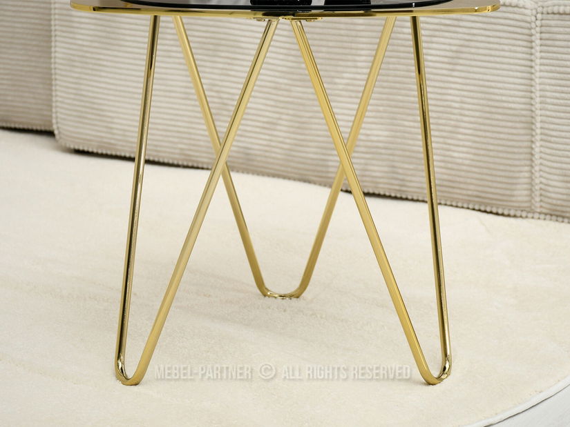 Măsuță de cafea Vivana Stol (negru + auriu)