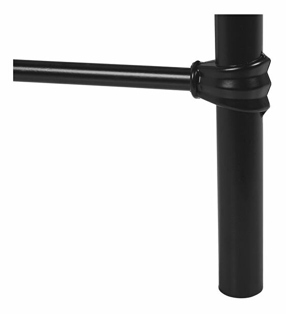 Manželská posteľ 160 cm LUXO (s roštom) (čierna)