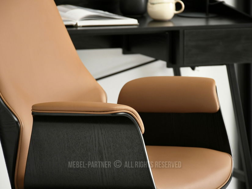 Fotel Lionel (Karamell + Króm)