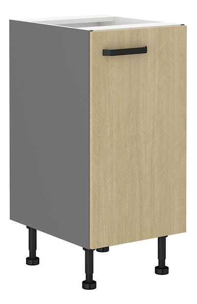 Donji kuhinjski ormarić Scarmi 40 D 1F BB (Antracit + Herringbone scandi)