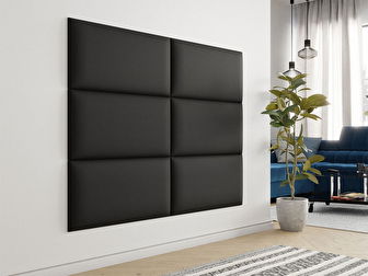 Čalúnený nástenný panel (4 ks.) Pag 84x42 (čierna) *výpredaj
