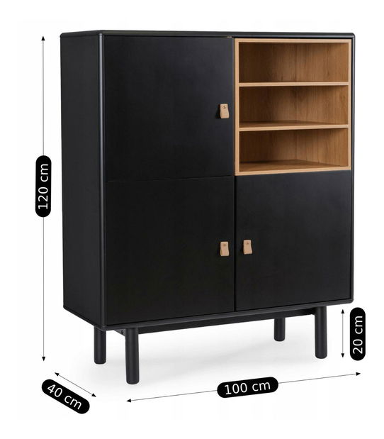 Regál Vegabondos (čierna) 