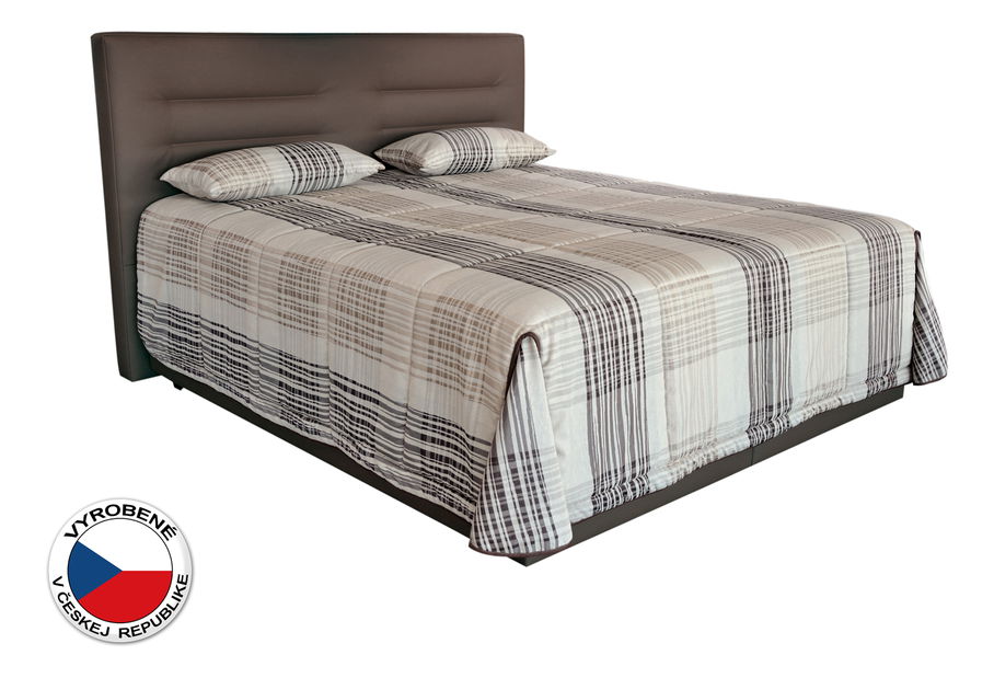 Manželská posteľ 180 cm Blanár Real (hnedá) (s roštami a matracom Nelly Plus)