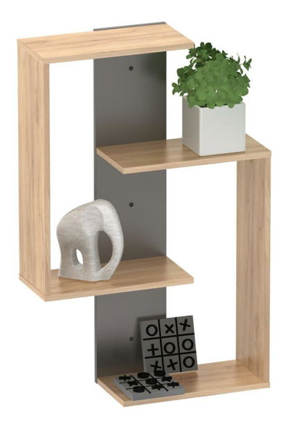 Polica Vinsconsin (hrast artisan + grafit)