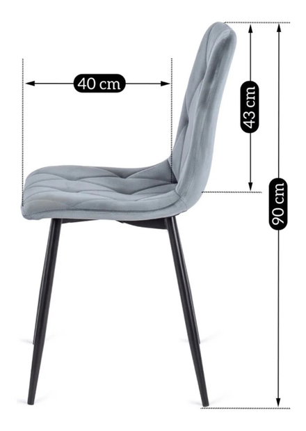 Scaun sufragerie Rabar 1 (gri) 