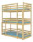 Emeletes gyerekágy  180x80 cm Teodor (ágyráccsal és matraccal) (fenyő)