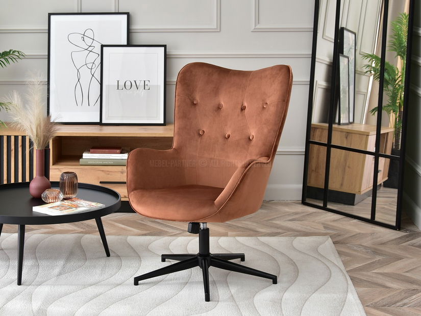 Fotel Truni (réz + fekete)