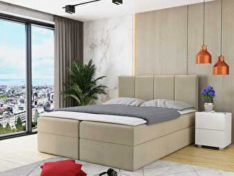 Kontinentálna posteľ 160x200 cm Gonzo (béžová) *výpredaj