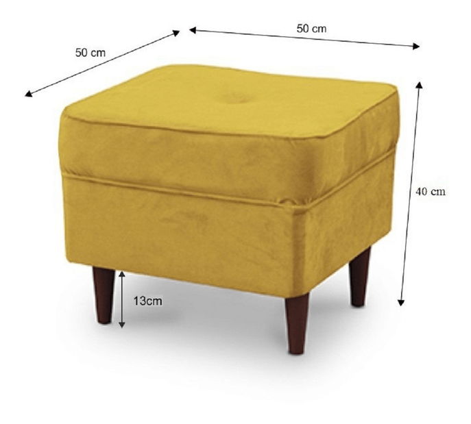 Taburete Rytu (Galben + wenge)