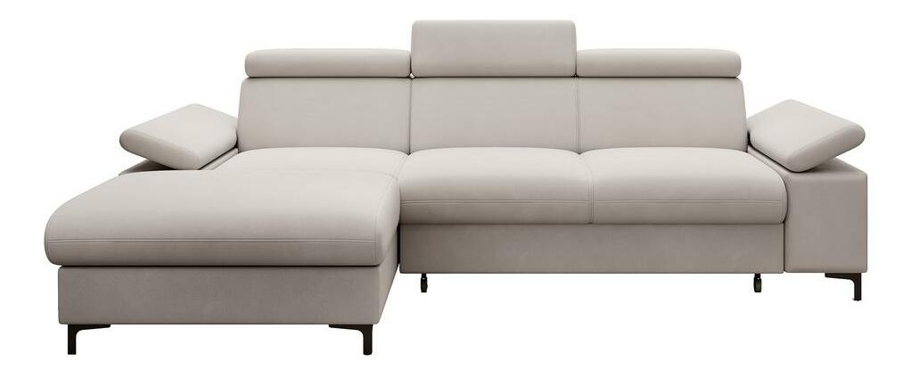 Kutna garnitura Miles (L) (sivo-bež + crna)