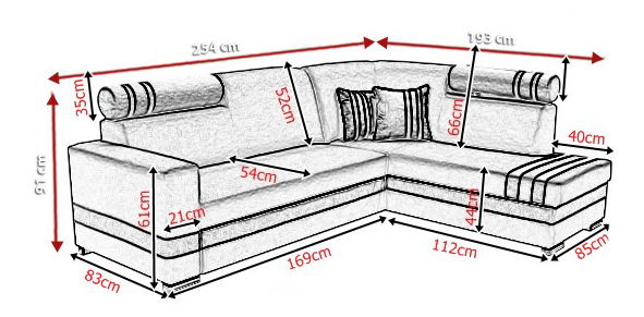 Kreslo Reinaldo (červená + biela)