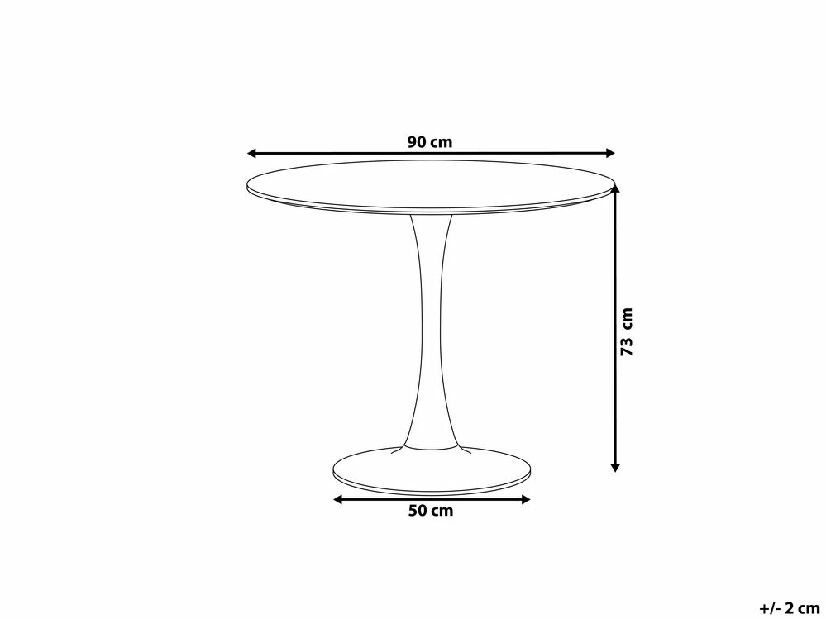 Blagovaonski stol BOCCI 90 x 90 cm (MDF) (crna) (za 4 osobe)