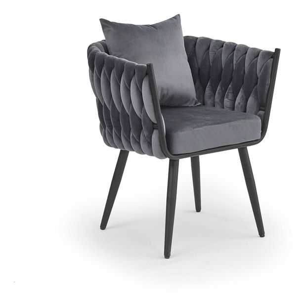 Fotelja za opuštanje Alia (pepeo + crna)