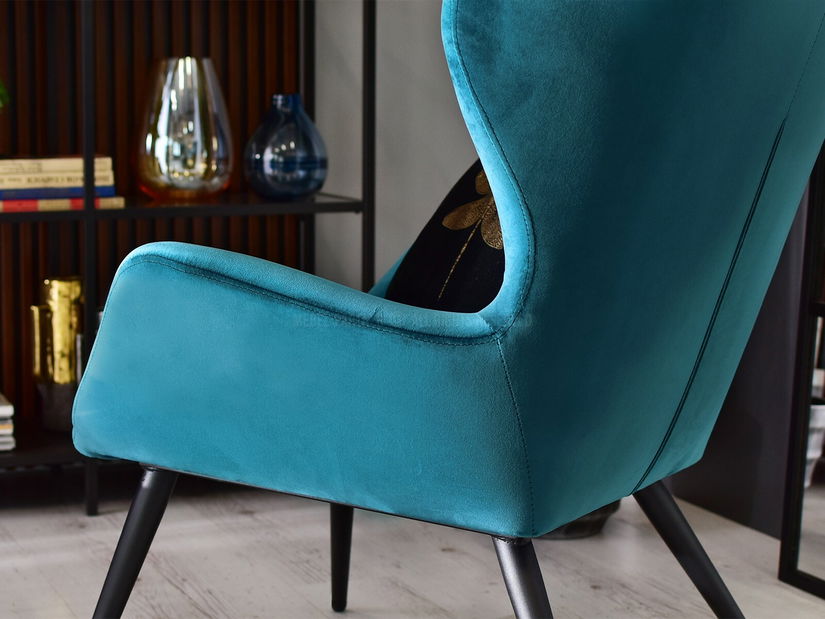 Fotelja Kikino (tirkizna + crna)