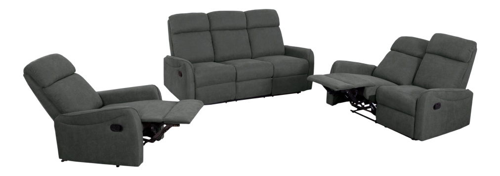 Garnitura za sjedenje 3+2+1 Fotron (tamnosiva) 