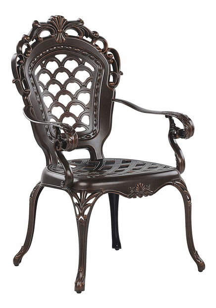 Set 2 buc. scaune de grădină LIZZI (aluminiu) (maro)