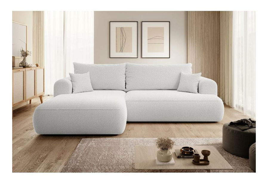 Sarokkanapé Olivo I (B) (világosszürke + fekete)