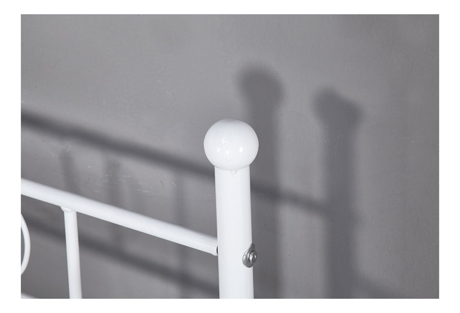 Pat de o persoană 90 cm Rossa (cu somieră) (alb)