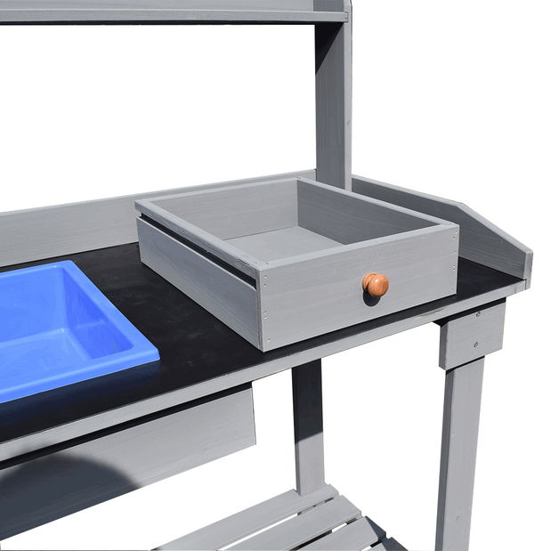 Masă de lucru pentru grădină Barrie (cu lavoar) (gri)