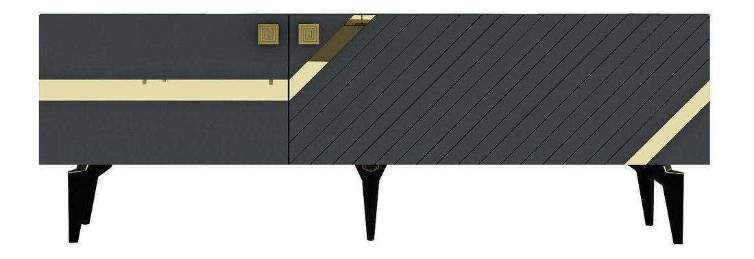 Masă TV/Dulap Tabivo (antracit + auriu) 