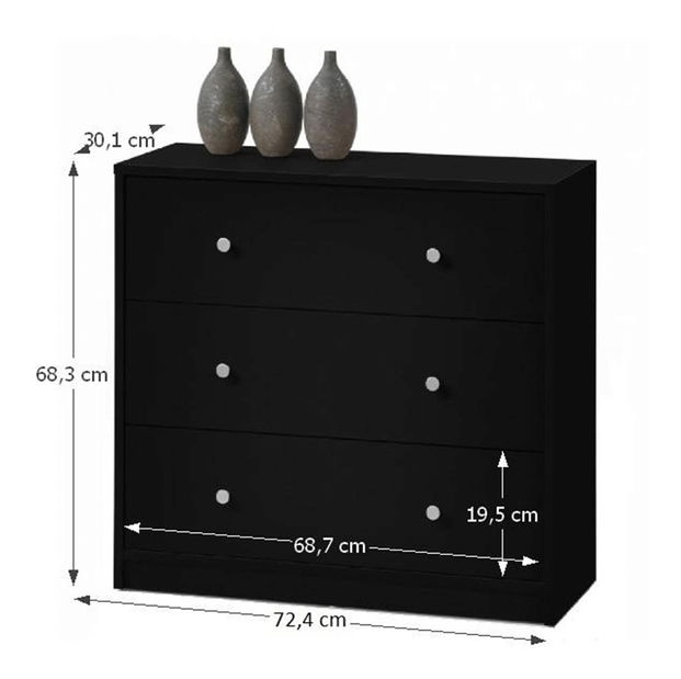 Comodă Arte 3S negru