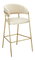 Barová stolička Dasmona 2 (béžová + zlatá + chrómová) 