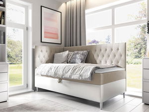 Jednostruki krevet 90cm Rivaldo 3 (bijela + svijetlosiva)