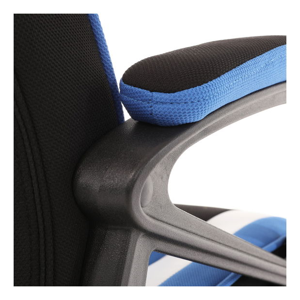 Kancelárske/herné kreslo Ynais-Y340-BLUE (modrá + čierna + strieborná)