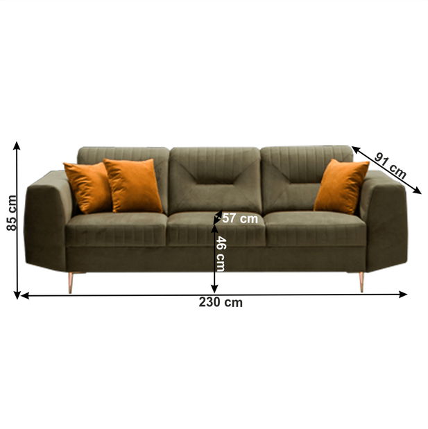 Sedacia zostava 3+2+1 Lysenia (zelená)