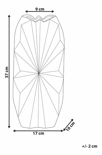 Váza 37 cm Alel (arany)