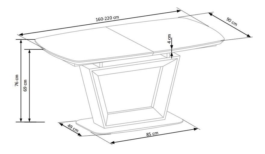 Étkezőasztal Agate (6-8 fő részére)