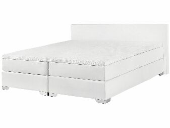 Manželská posteľ Boxspring 180 cm PREMIER (s matracmi) (biela)