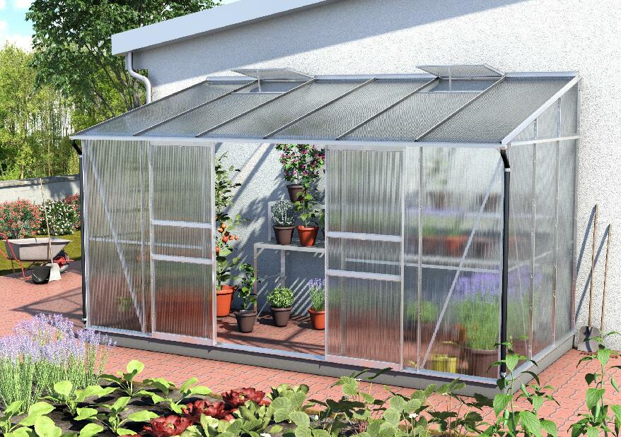 Lean to Greenhouse IDA 7800 (policarbonat + aluminiu anodizat)