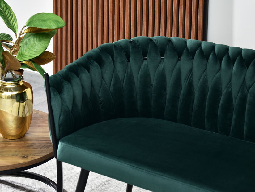 Pohovka dvojsedačka Radio (zelená + čierna)