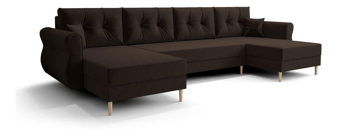 Rohová sedacia súprava U Arcane U (hnedá)