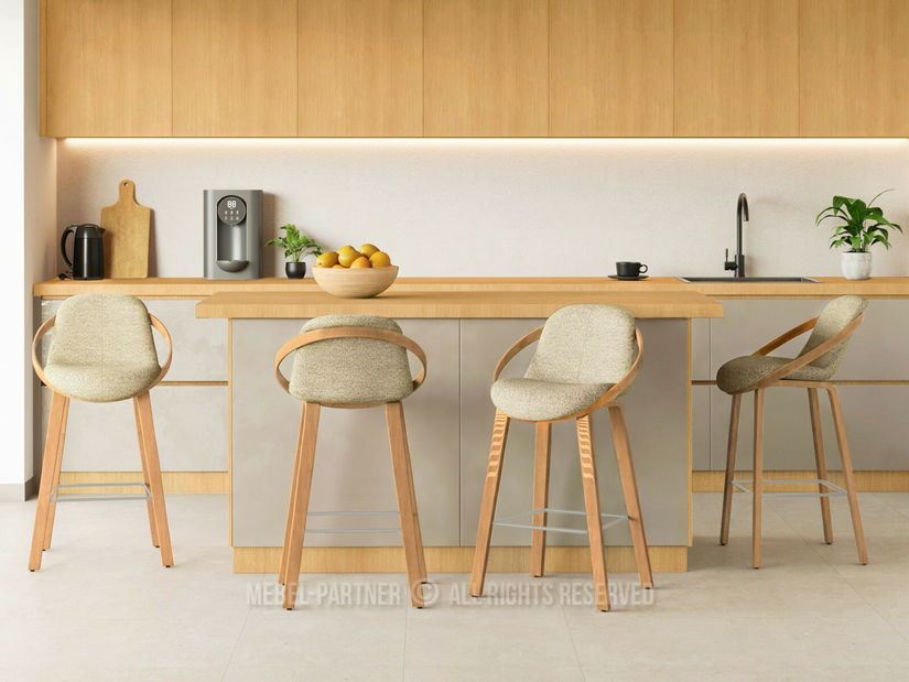 Scaun bar Lageze (bej + stejar)