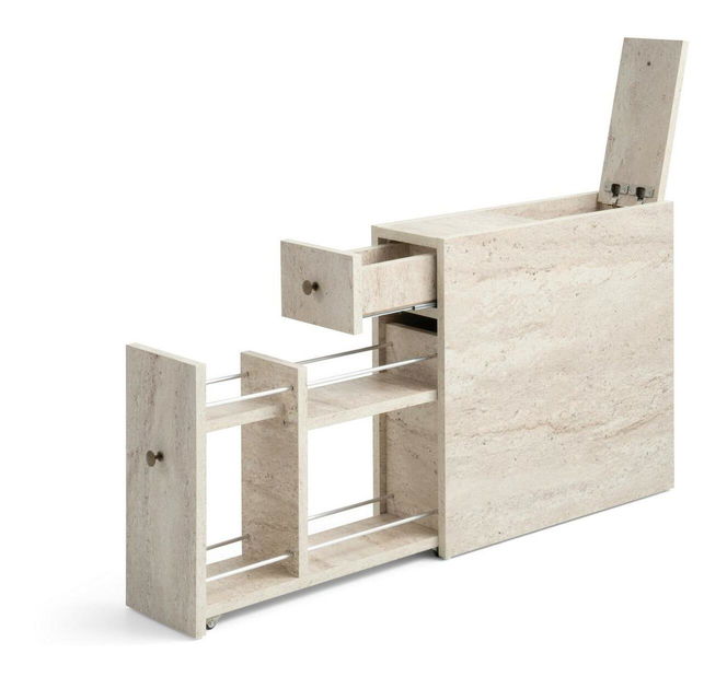 Kúpeľňová skrinka Calena (mramor svetlý)