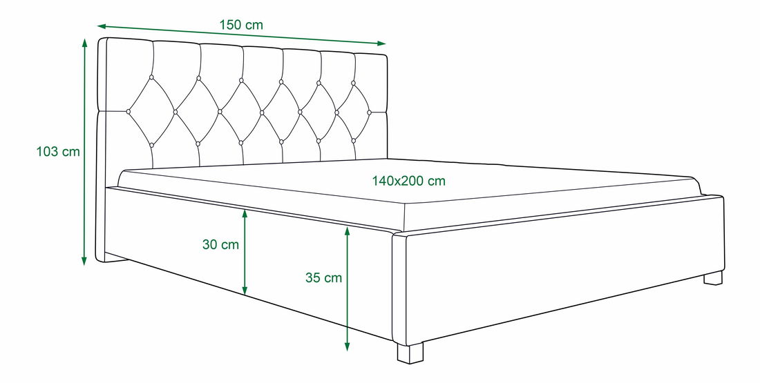 Manželská posteľ 140 cm Sylvie (biela) (s roštom a úložným priestorom)