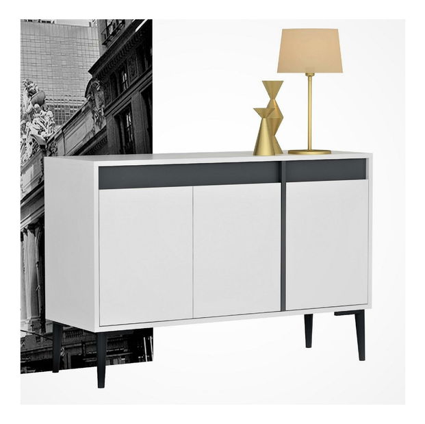 Skrinka Kasuma (biela + antracit) 