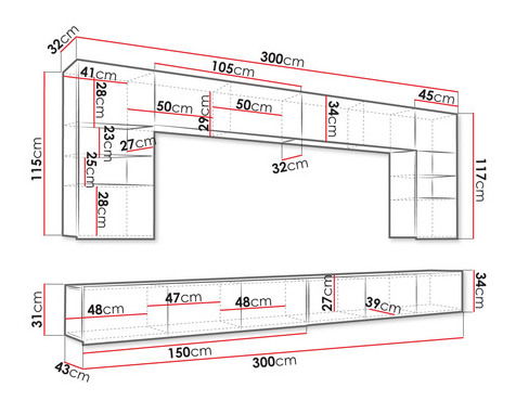 Set za dnevni boravak Brolani I (crna + crni sjaj) 