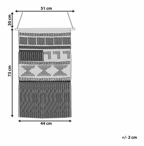 Fali dekoráció Kamza (bézs)