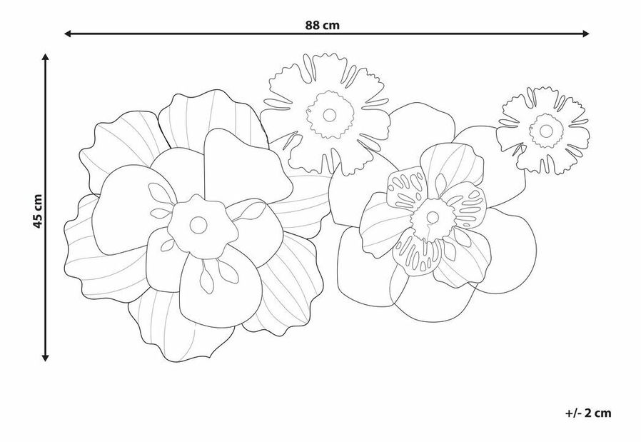 Nástenná dekorácia Sheng (červená) 