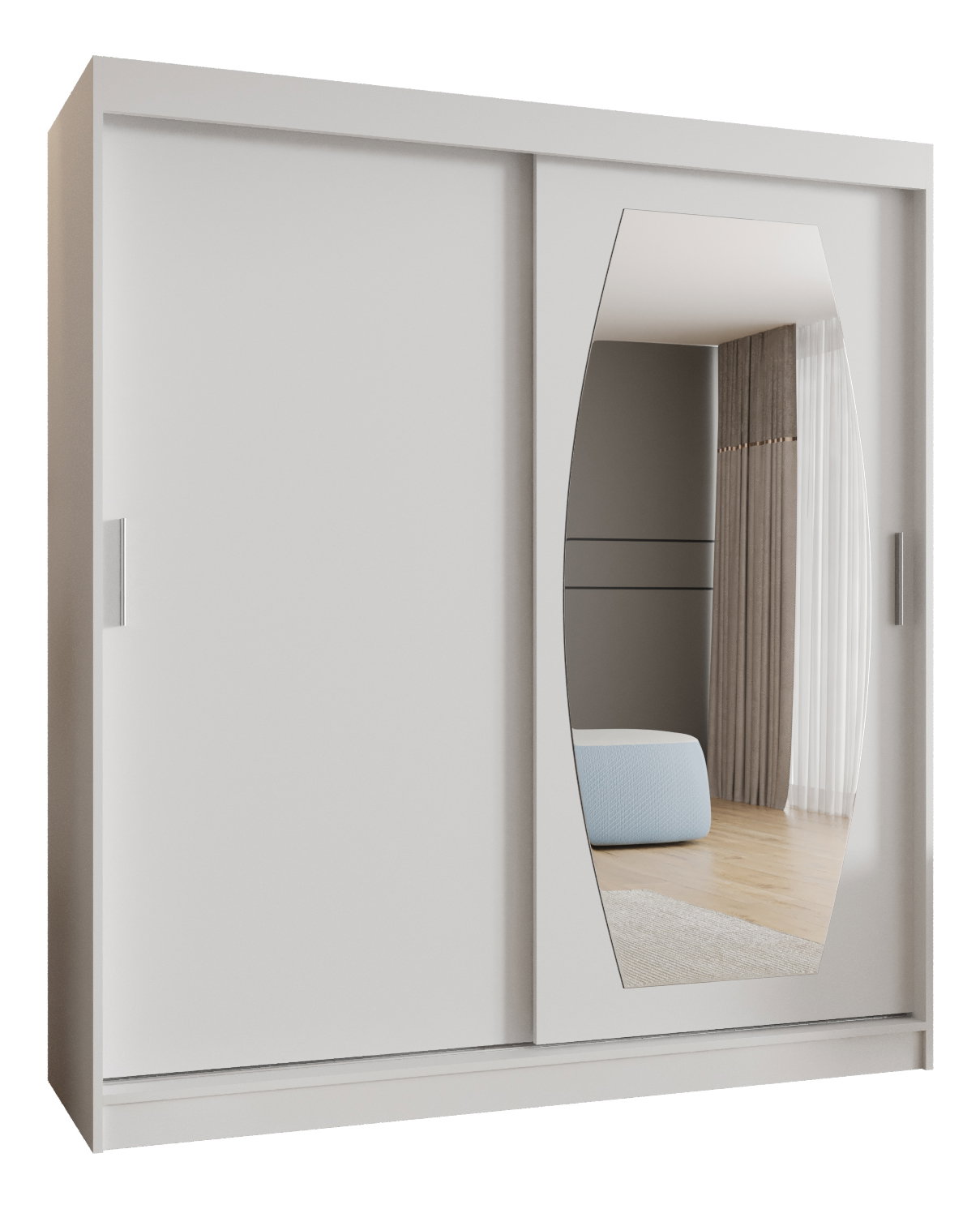 Ruhásszekrény 180 cm Rosaria (fehér) 