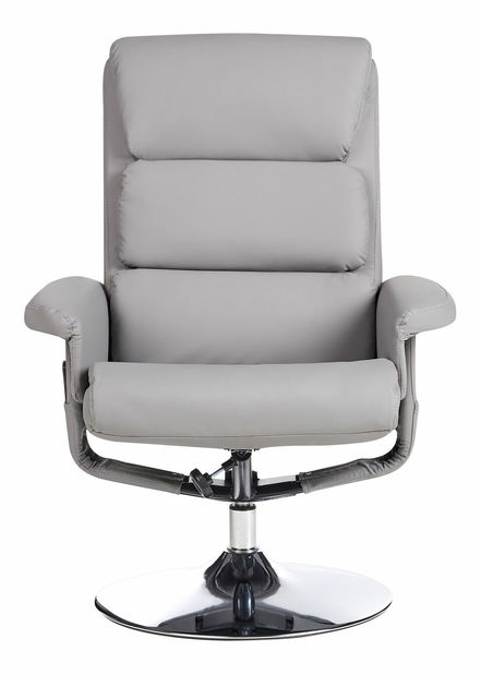 Masážne kreslo LEGAZO (umelá koža) (sivá)