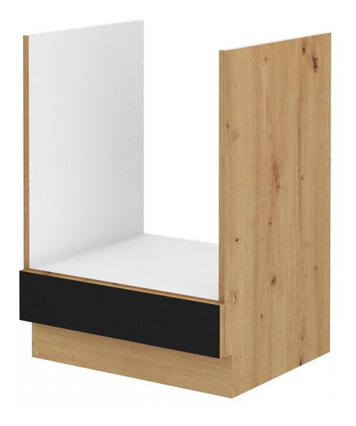 Donji kuhinjski ormarić za pećnicu Morgan 60 D GAZ BB (hrast artisan + crna)