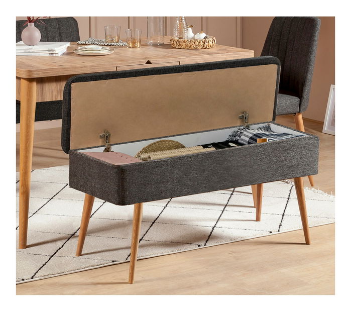 Jedálenský set Vlasta 2 (borovica antlantic + antracit) (pre 6 osôb)