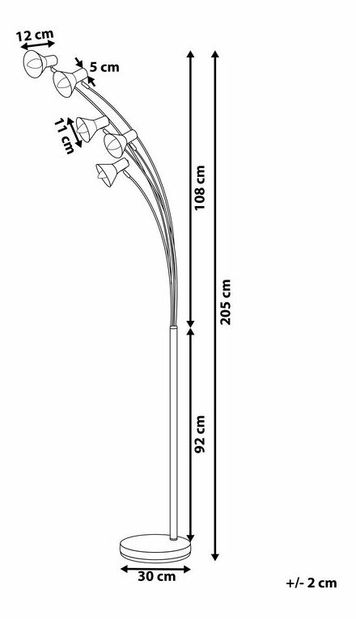 Állólámpa Brooklin (fekete)