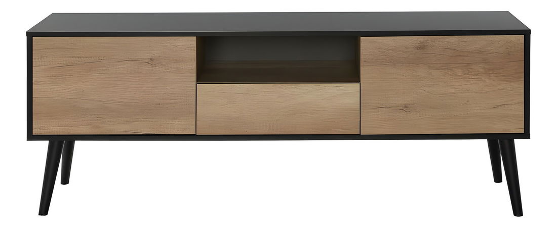 TV asztal/szekrény Hincindus (fekete + természetes)