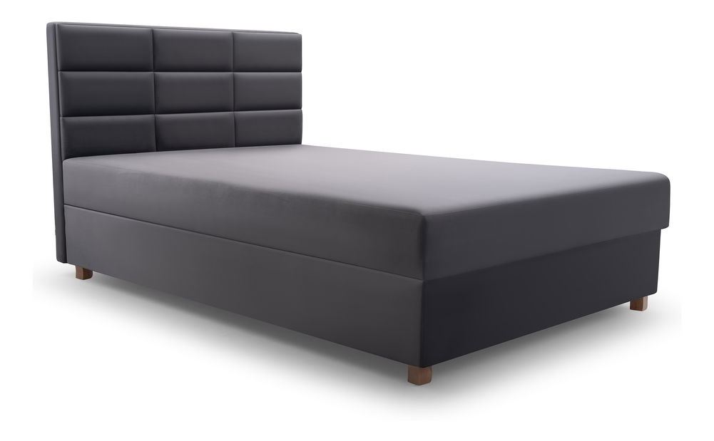 Jednostruki krevet 120 cm Picasso II (siva) (s prostorom za odlaganje i madracem) 